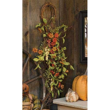 Primitive Burlap Flower Teardrop - The Fox Decor